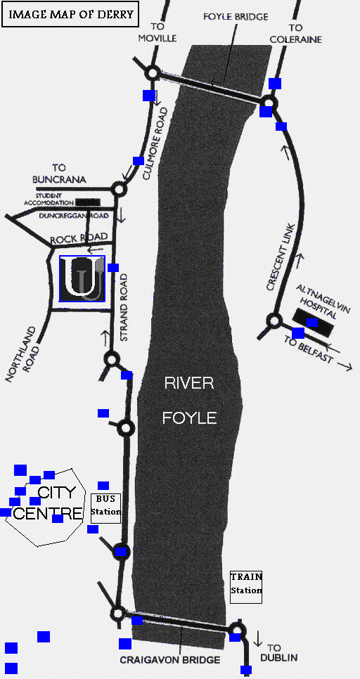 Image map of Derry